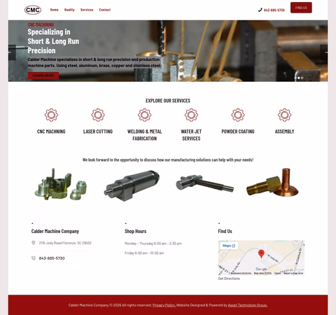 Calder-Machine-Company Homepage 1440px