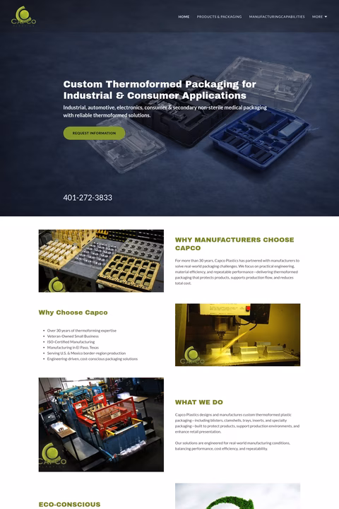 Capco-Plastics Homepage 1440px
