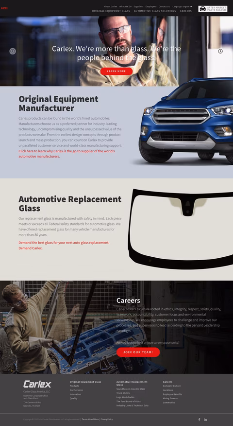 Carlex-Glass-America Homepage 1440px