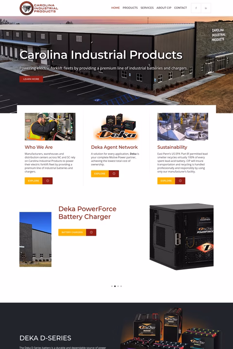 Carolina-Industrial-Products Homepage 1440px
