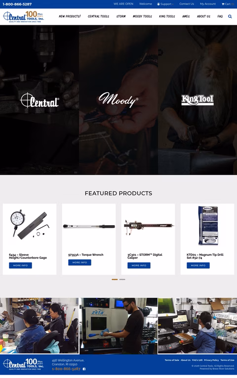 Central-Tools Homepage 1440px