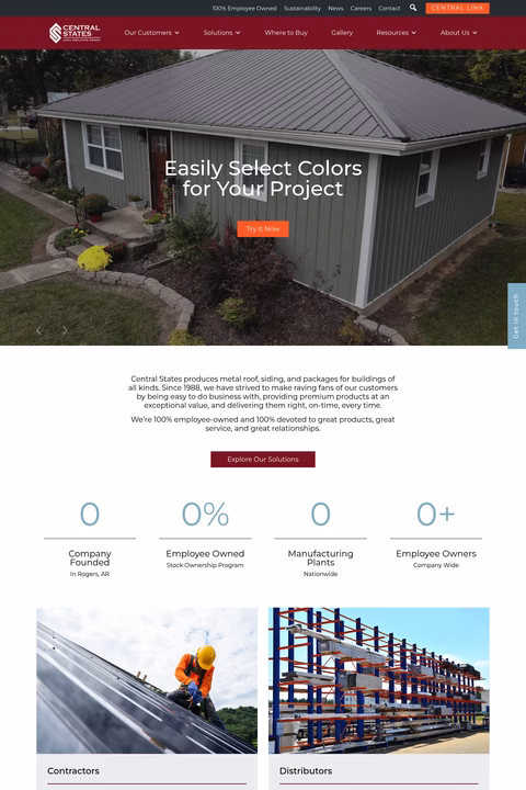 Central-States-Manufacturing Homepage 1440px