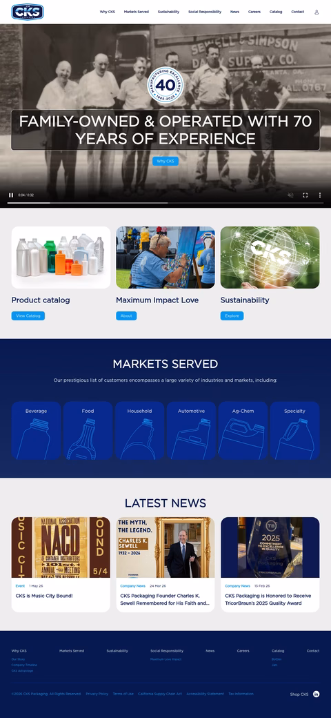 Cks-Packaging Homepage 1440px