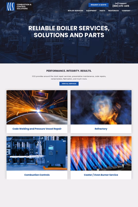 Combustion-Control-Solutions Homepage 1440px