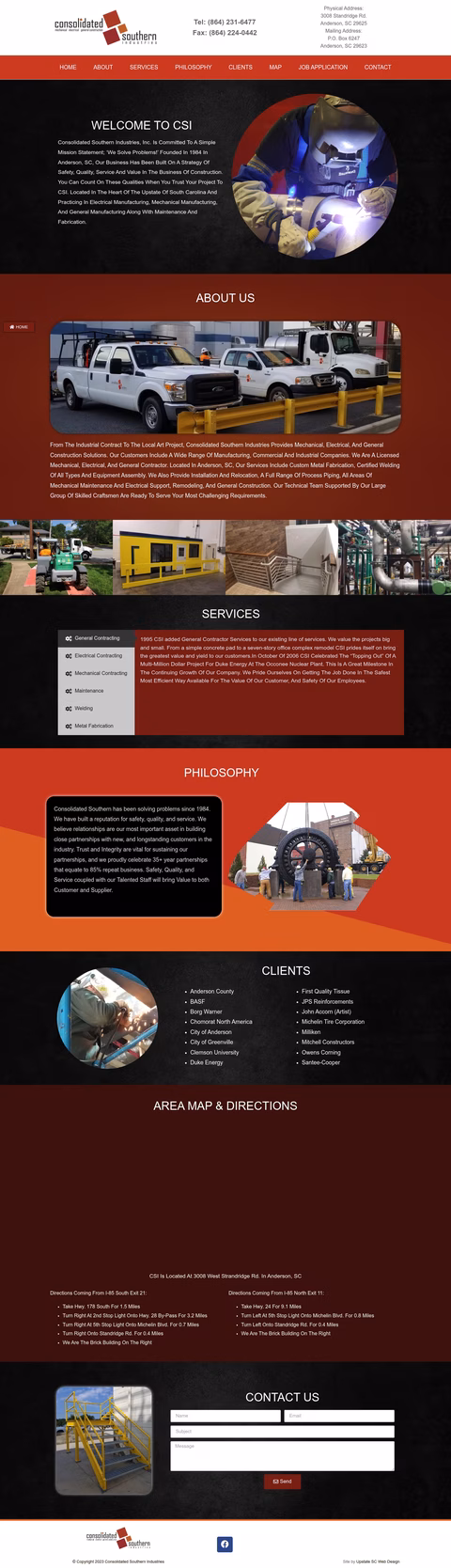 Consolidated-Southern-Industries Homepage 1440px