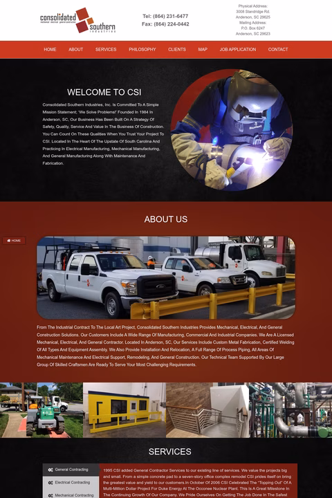 Consolidated-Southern-Industries Homepage 1440px