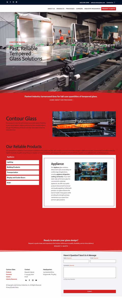 Contour-Glass Homepage 1440px