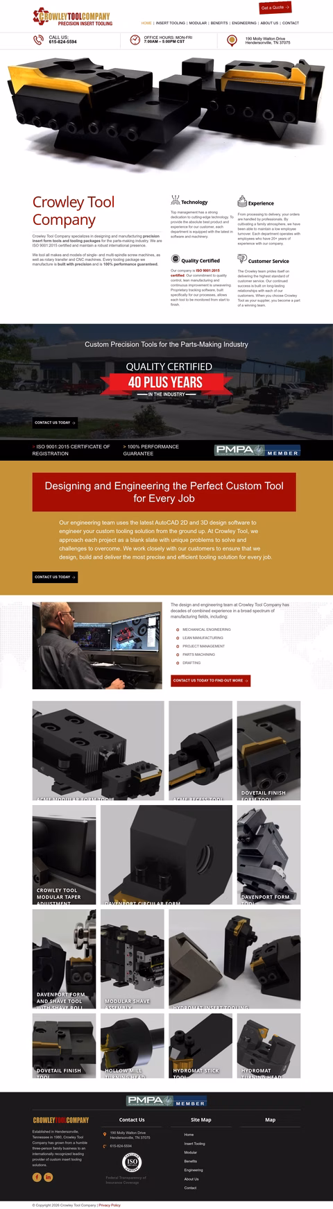 Crowley-Tool-Company Homepage 1440px
