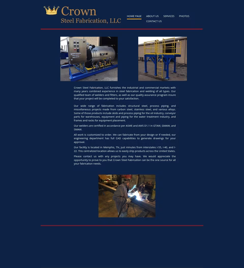 Crown-Steel-Fabrication Homepage 1440px
