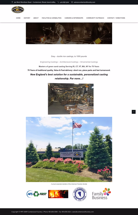 Cumberland-Foundry Homepage 1440px