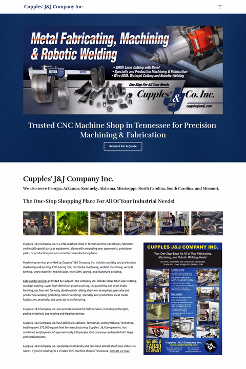 Cupples-J-J-Company-Inc Homepage 1440px