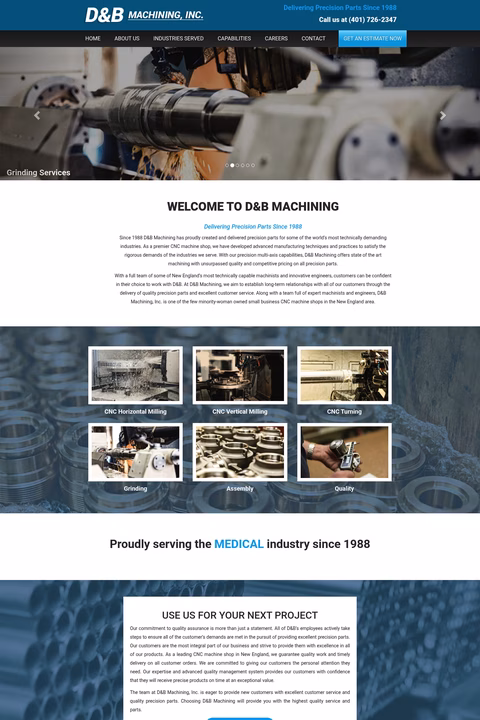 D-B-Machining Homepage 1440px