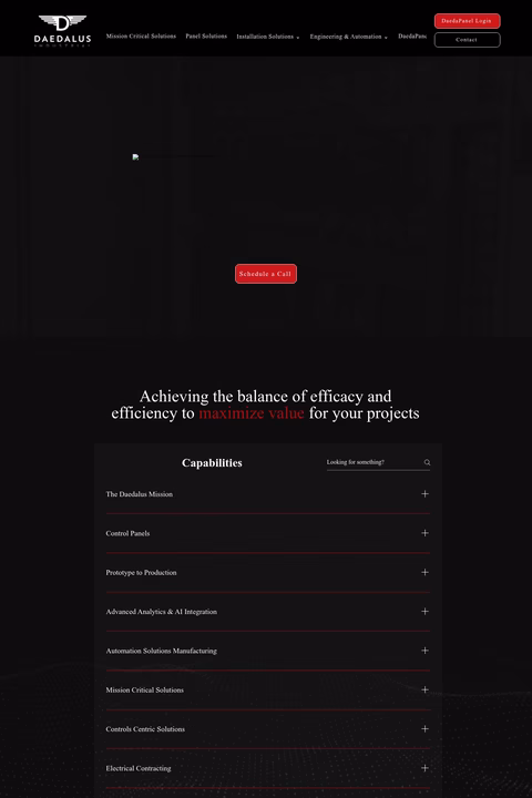 Daedalus-Industrial Homepage 1440px