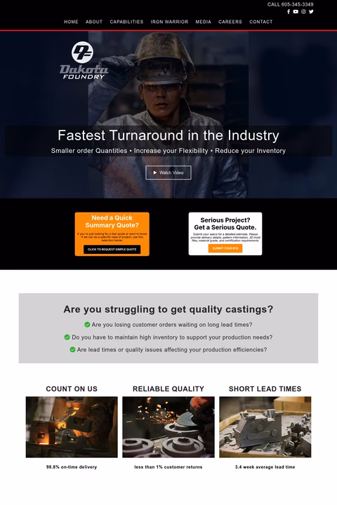 Dakota-Foundry Homepage 1440px
