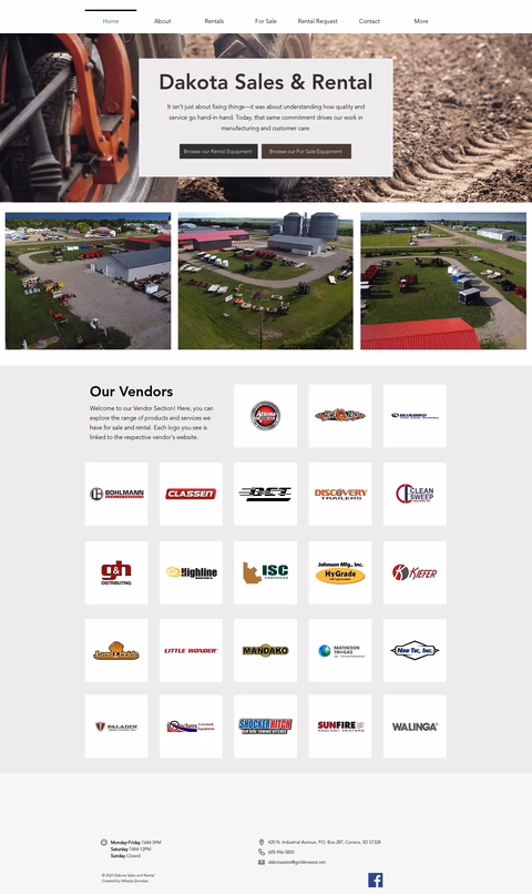 Dakota-Sales-Rental Homepage 1440px