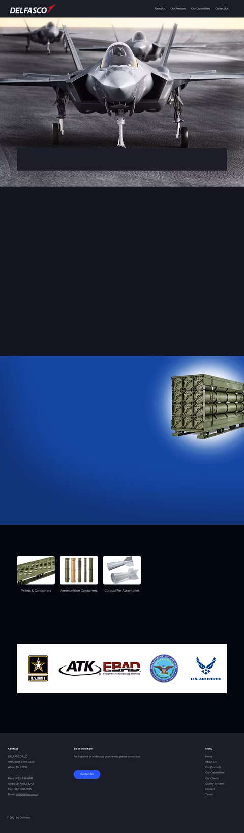 Delfasco Homepage 1440px