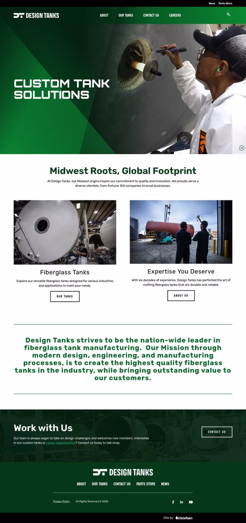 Design-Tanks Homepage 1440px