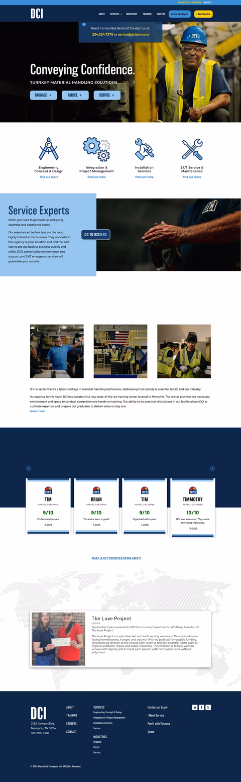 Diversified-Conveyors-International Homepage 1440px
