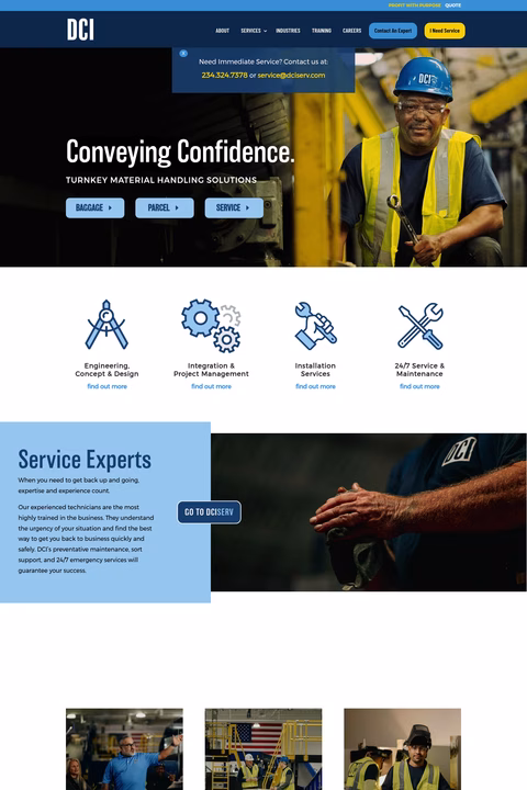 Diversified-Conveyors-International Homepage 1440px