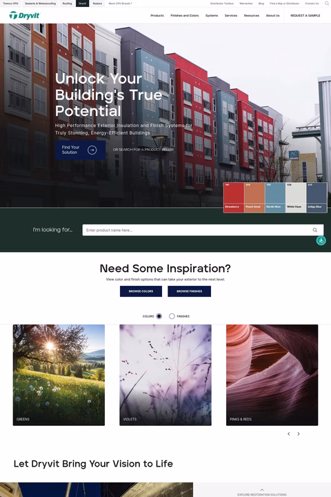 Dryvit-Systems Homepage 1440px
