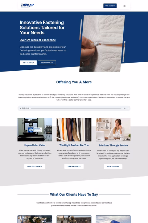 Dunlap-Industries Homepage 1440px