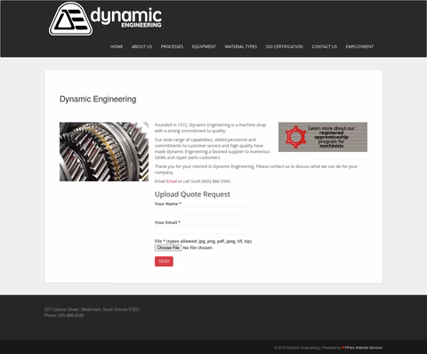 Dynamic-Engineering Homepage 1440px