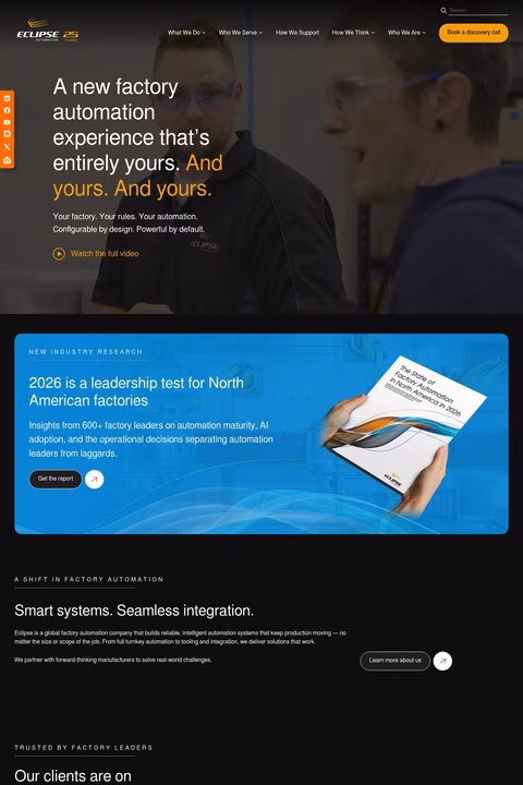 Eclipse-Automation Homepage 1440px