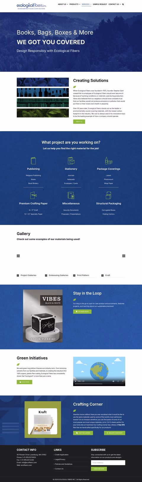 Ecological-Fibers Homepage 1440px