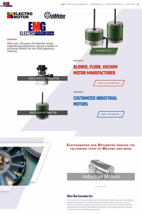 Electro-Motor-Group Homepage 1440px
