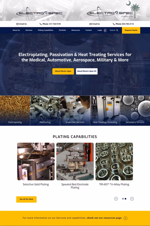 Electro-Spec Homepage 1440px