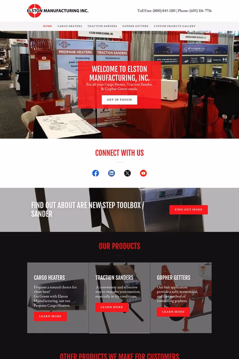 Elston-Manufacturing Homepage 1440px