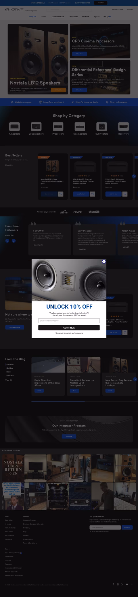 Emotiva-Audio Homepage 1440px