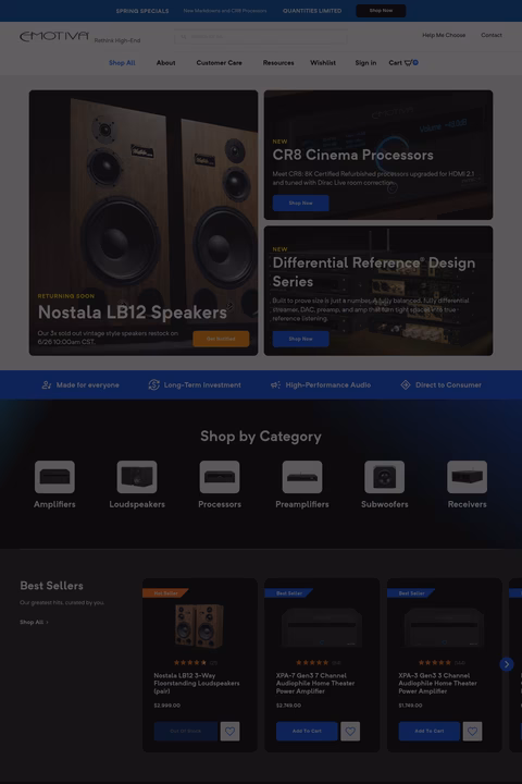 Emotiva-Audio Homepage 1440px