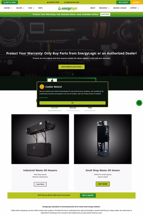 Energylogic Homepage 1440px