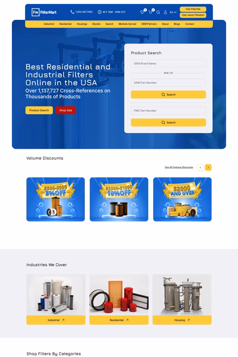Filtermart Homepage 1440px