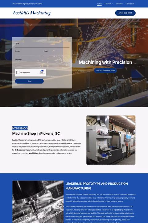 Foothills-Machining Homepage 1440px