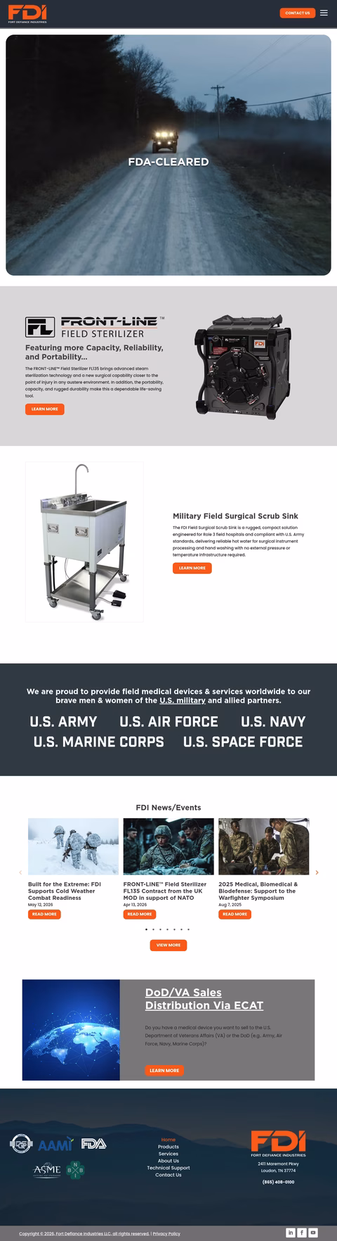 Fort-Defiance-Industries Homepage 1440px