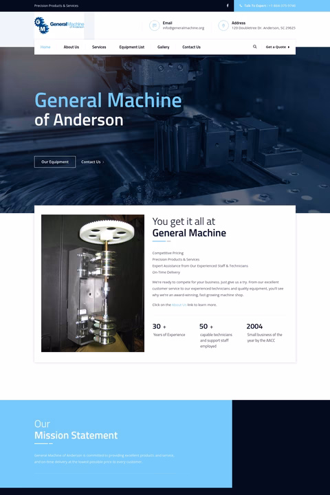 General-Machine-Of-Anderson Homepage 1440px