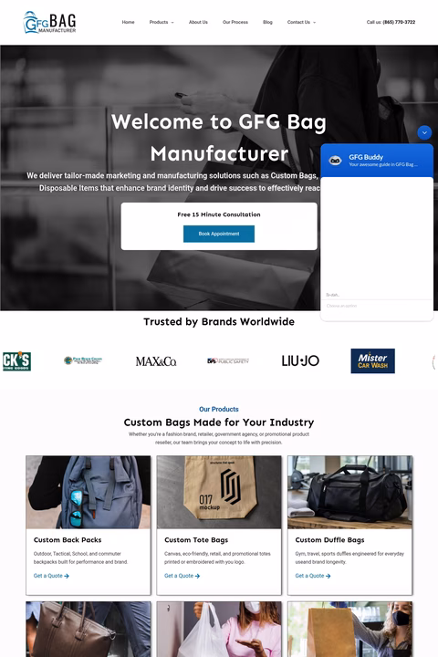 Gfg-Bag-Manufacturer Homepage 1440px