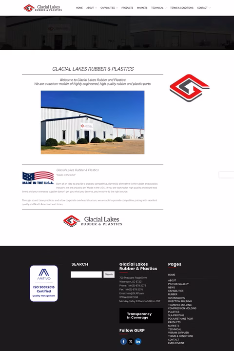 Glacial-Lakes-Rubber-Plastics Homepage 1440px