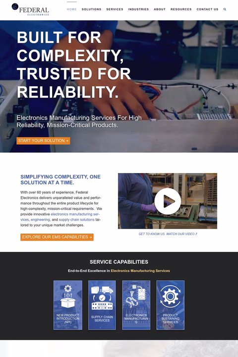 Federal-Electronics Homepage 1440px