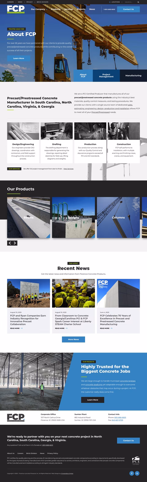 Florence-Concrete-Products Homepage 1440px