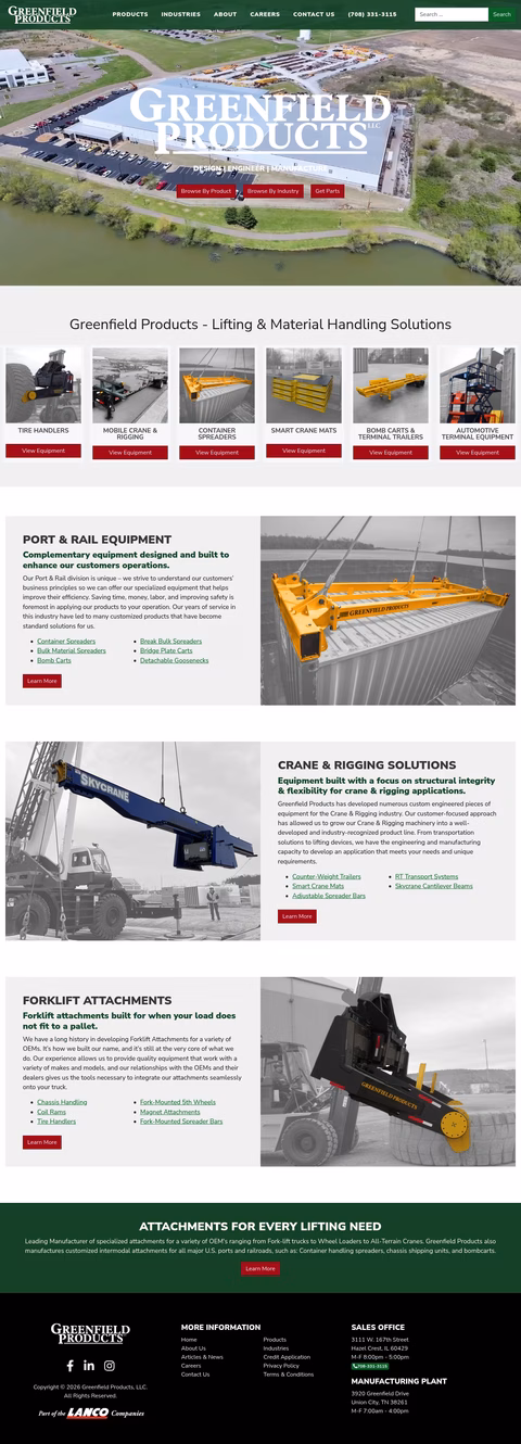 Greenfield-Products Homepage 1440px