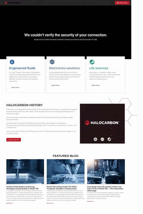 Halocarbon Homepage 1440px
