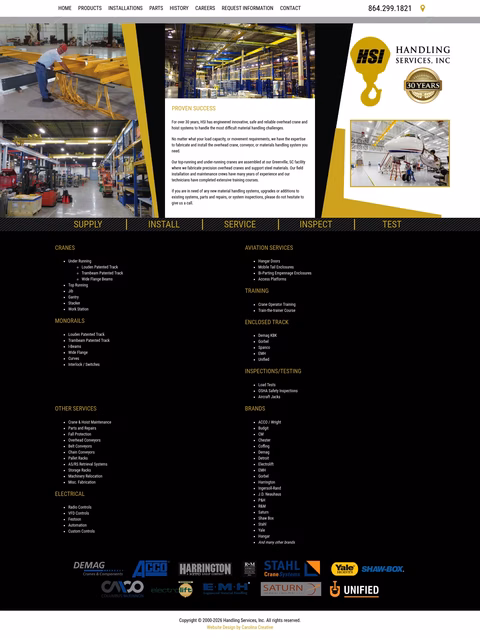 Handling-Services-Inc Homepage 1440px