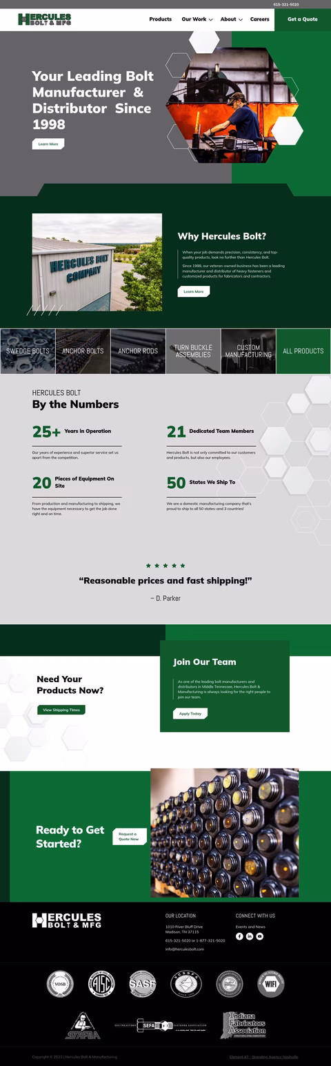 Hercules-Bolt-Manufacturing Homepage 1440px