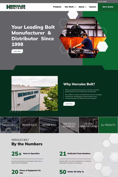 Hercules-Bolt-Manufacturing Homepage 1440px