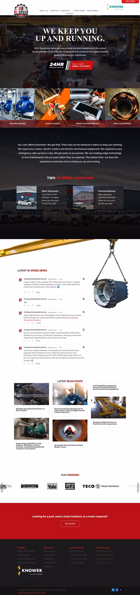 Hi-Speed-Industrial-Service Homepage 1440px