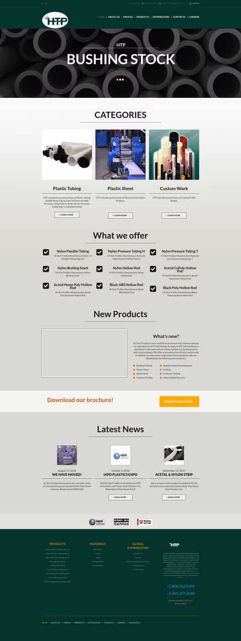Hi-Tech-Profiles Homepage 1440px