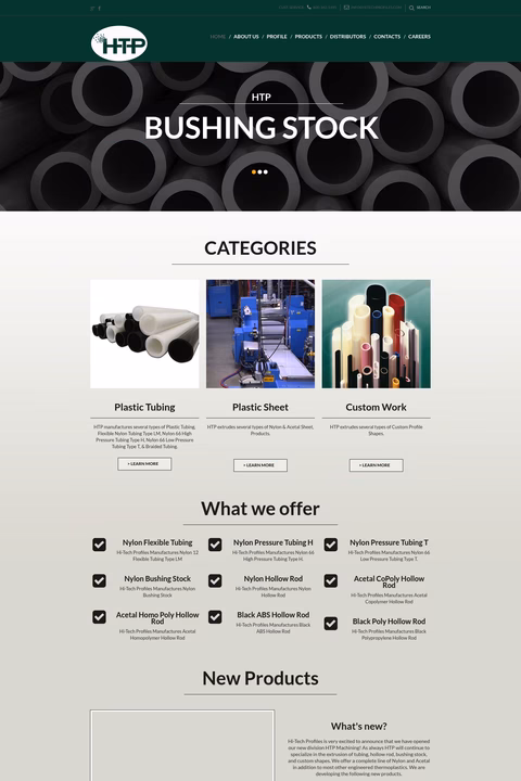 Hi-Tech-Profiles Homepage 1440px